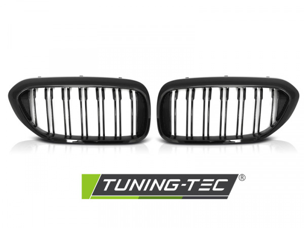 Upgrade Sportgrill Nieren für BMW 5er G30/G31 17-21 Hochglanz schwarz in Doppelsteg Design